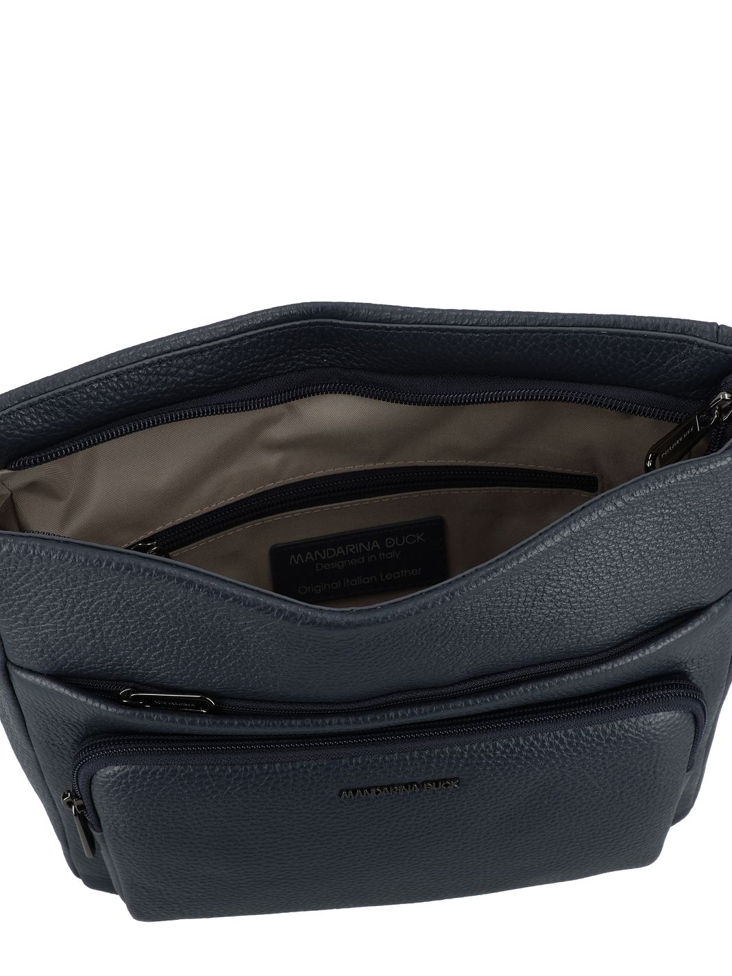 Mandarina Duck Mellow Leather Borsa a tracolla Vera Pelle 30 cm