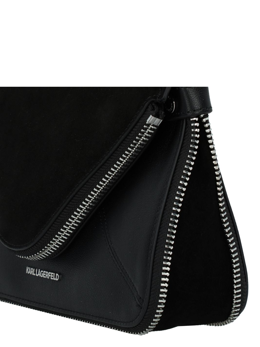 Karl Lagerfeld Hardware Mini Borsa Borsa a spalla Vera Pelle 18 cm espandibile Karl Lagerfeld Hardware Mini Borsa Borsa a spalla Vera Pelle 18 cm espandibile