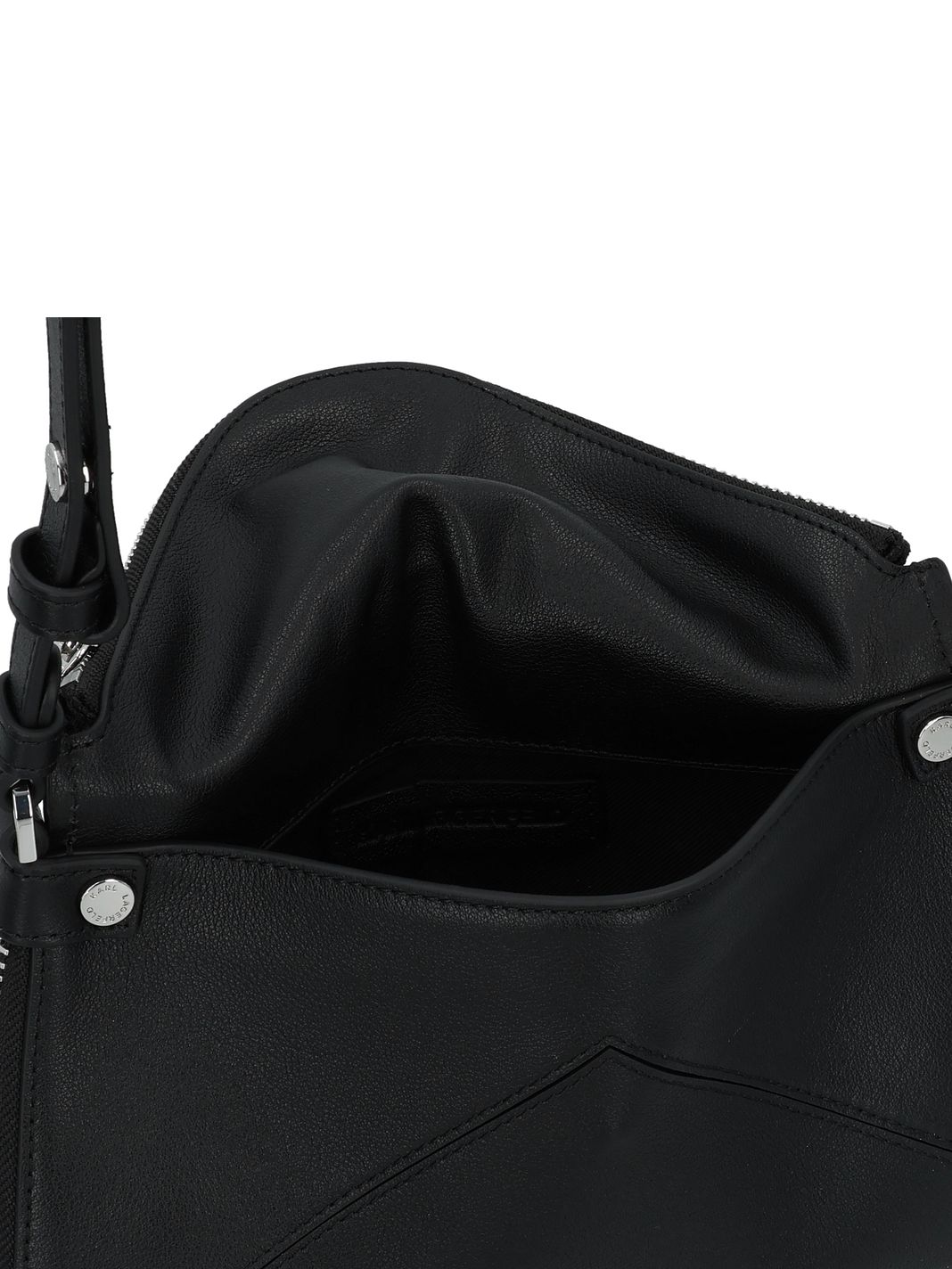 Karl Lagerfeld Hardware Mini Borsa Borsa a spalla Vera Pelle 18 cm espandibile Karl Lagerfeld Hardware Mini Borsa Borsa a spalla Vera Pelle 18 cm espandibile