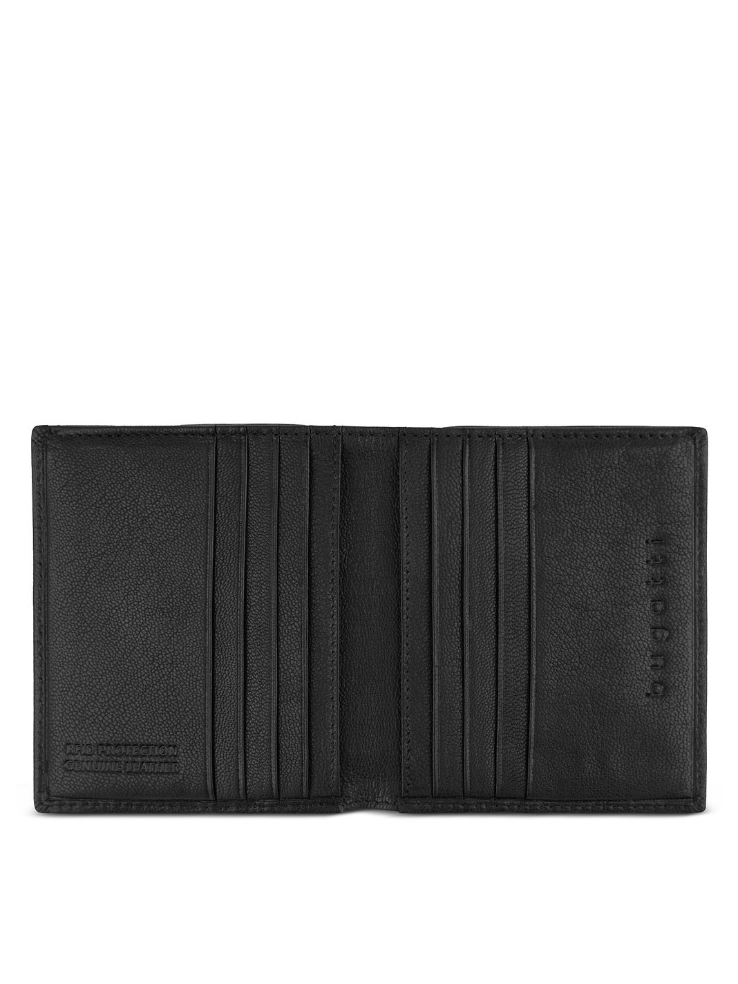 bugatti Black Magic Portafoglio Protezione RFID Vera Pelle 10 cm bugatti Black Magic Portafoglio Protezione RFID Vera Pelle 10 cm