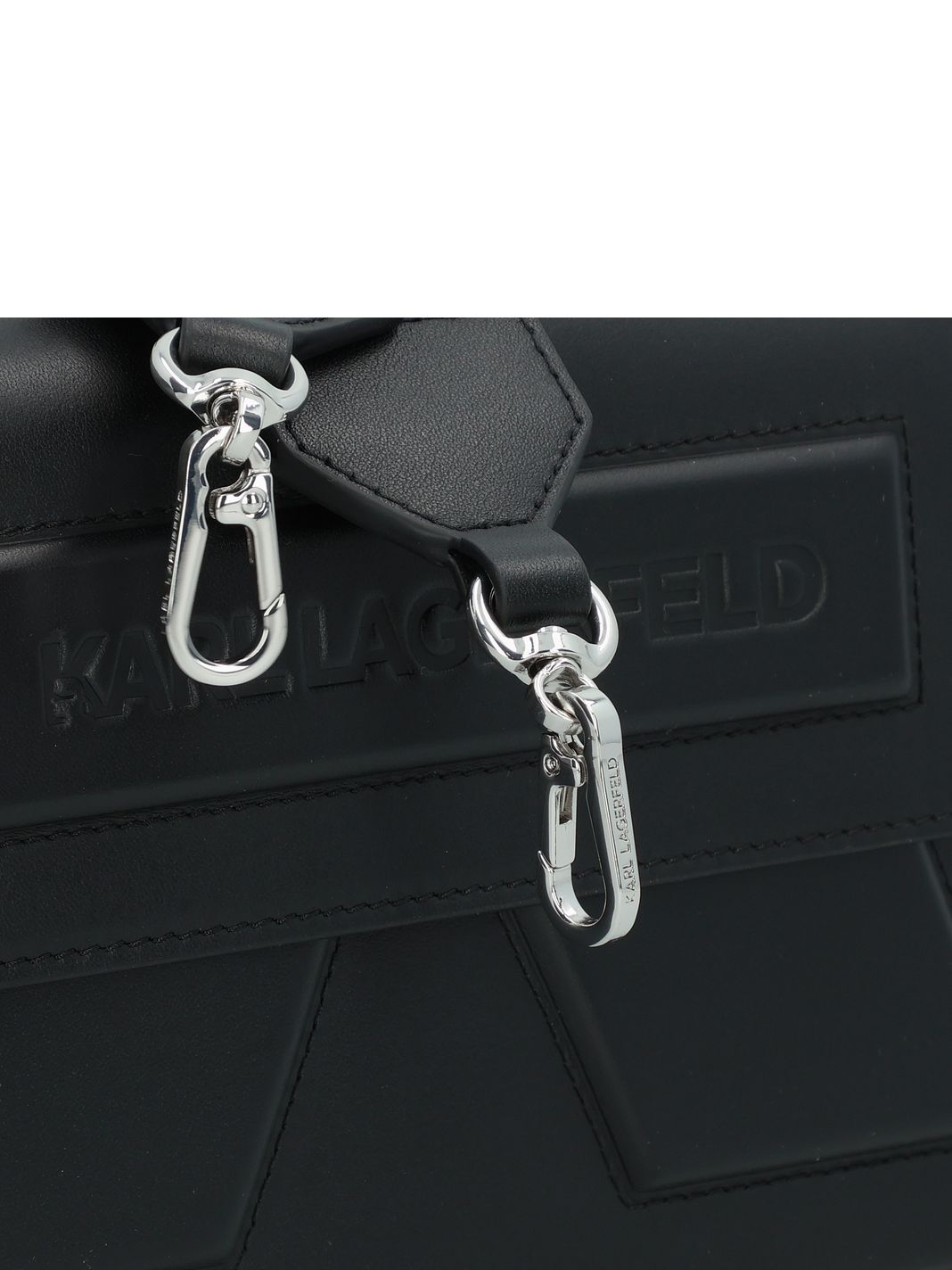 Karl Lagerfeld Ikon Borsa a tracolla Vera Pelle 25 cm Karl Lagerfeld Ikon Borsa a tracolla Vera Pelle 25 cm