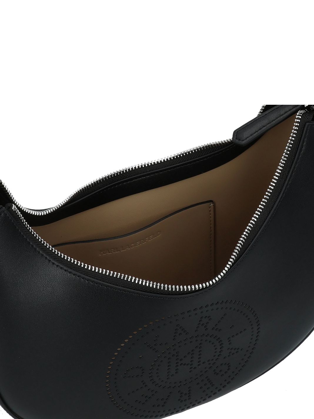 Karl Lagerfeld Circle Borsa a spalla Vera Pelle 28 cm