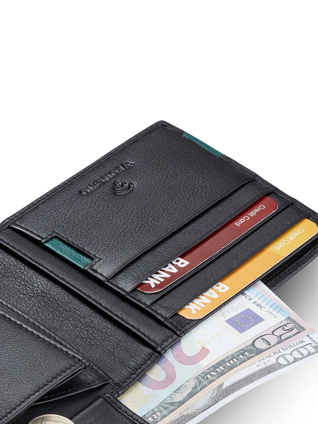 Roncato Monaco Portafoglio Protezione RFID Vera Pelle 9.5 cm Roncato Monaco Portafoglio Protezione RFID Vera Pelle 9.5 cm