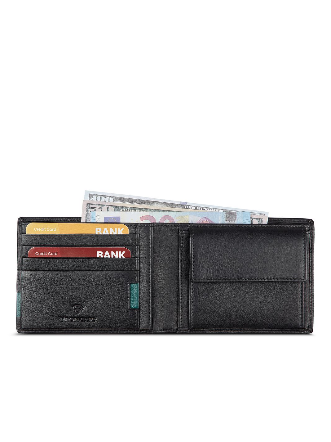 Roncato Monaco Portafoglio Protezione RFID Vera Pelle 9.5 cm Roncato Monaco Portafoglio Protezione RFID Vera Pelle 9.5 cm