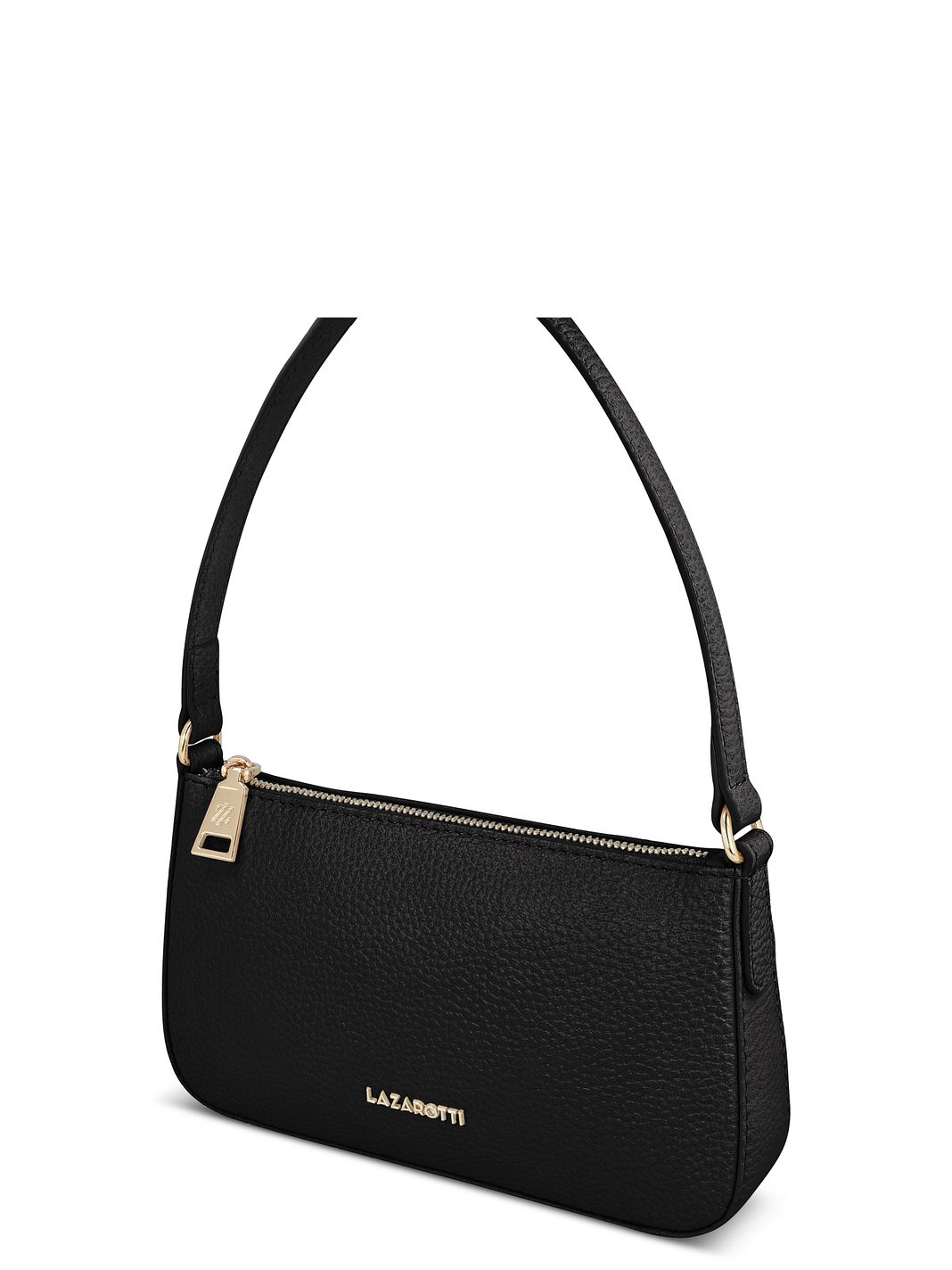 Lazarotti Bolso de hombro tipo pochette de piel de Bolonia, 22 cm Lazarotti Bolso de hombro tipo pochette de piel de Bolonia, 22 cm