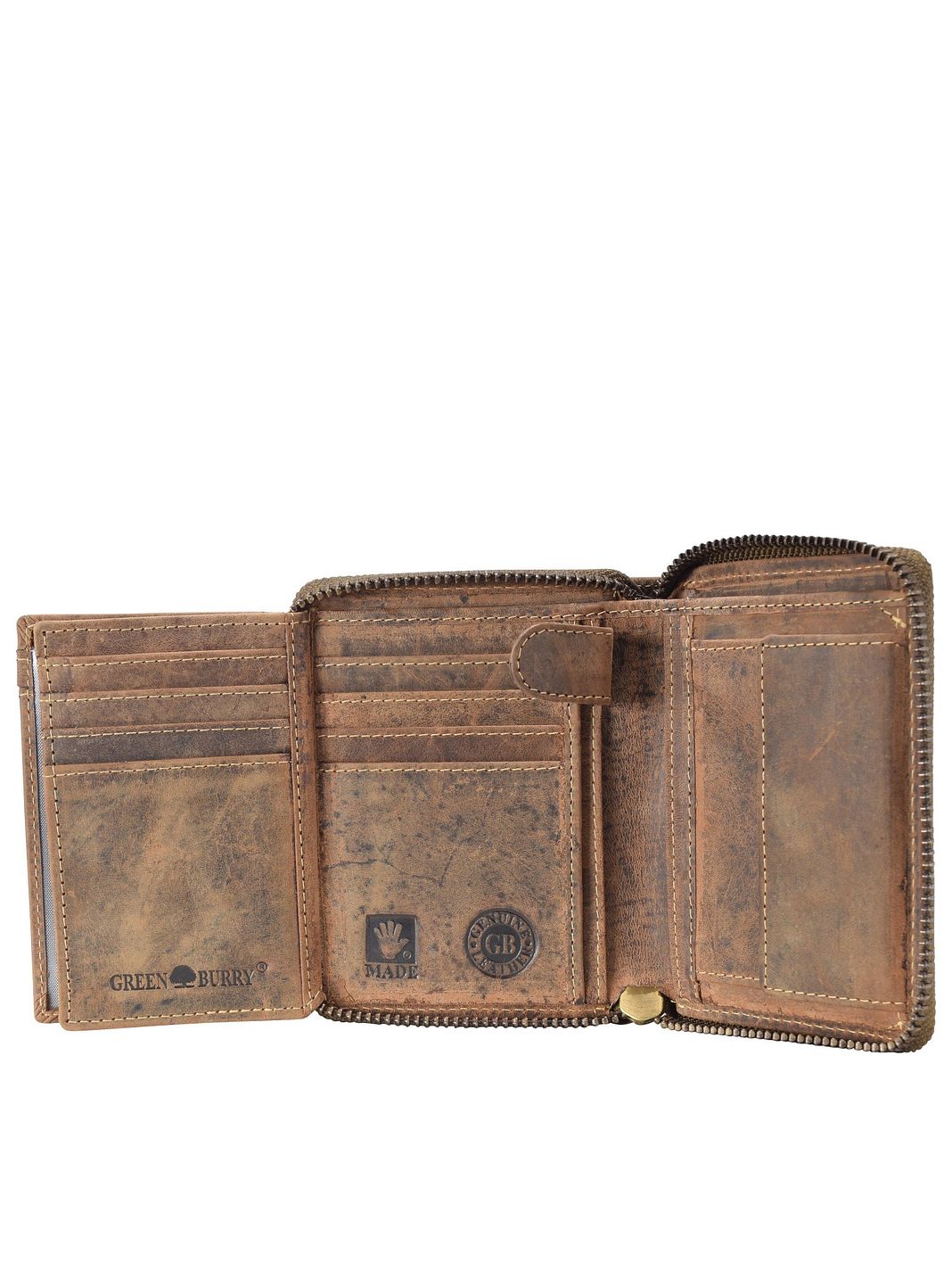 Greenburry Vintage Cartera Piel natural 3 cm
