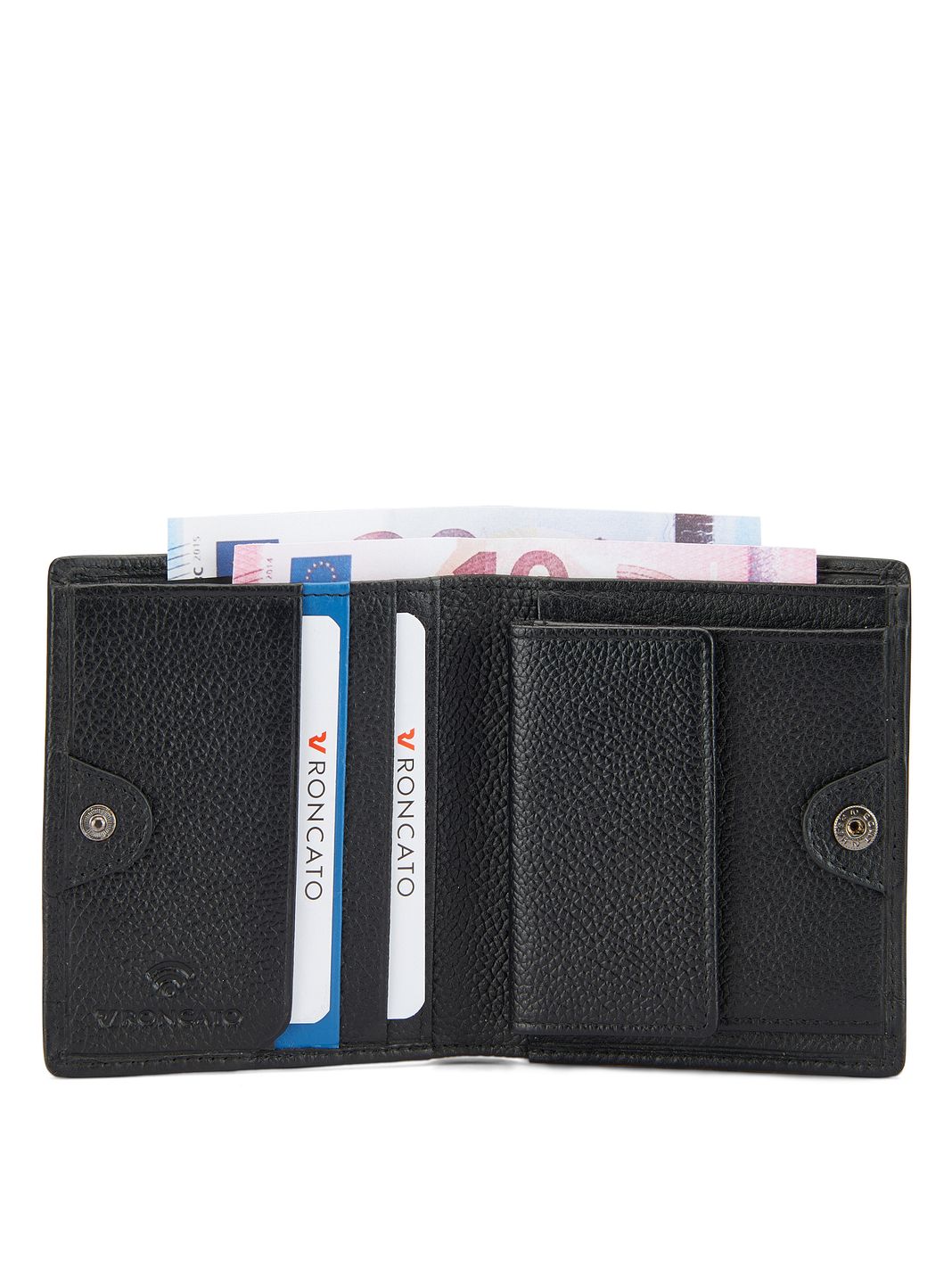 Roncato Trial DLX Portafoglio Protezione RFID Vera Pelle 9 cm
