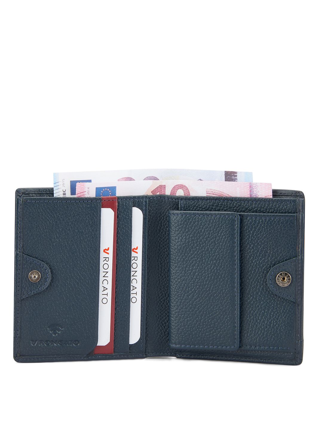 Roncato Trial DLX Portafoglio Protezione RFID Vera Pelle 9 cm