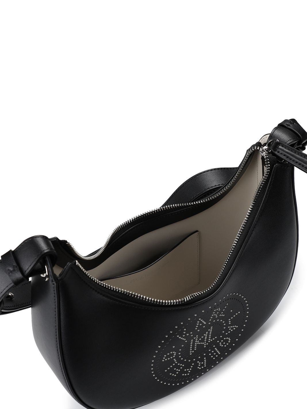 Karl Lagerfeld Circle Borsa a spalla Vera Pelle 28 cm