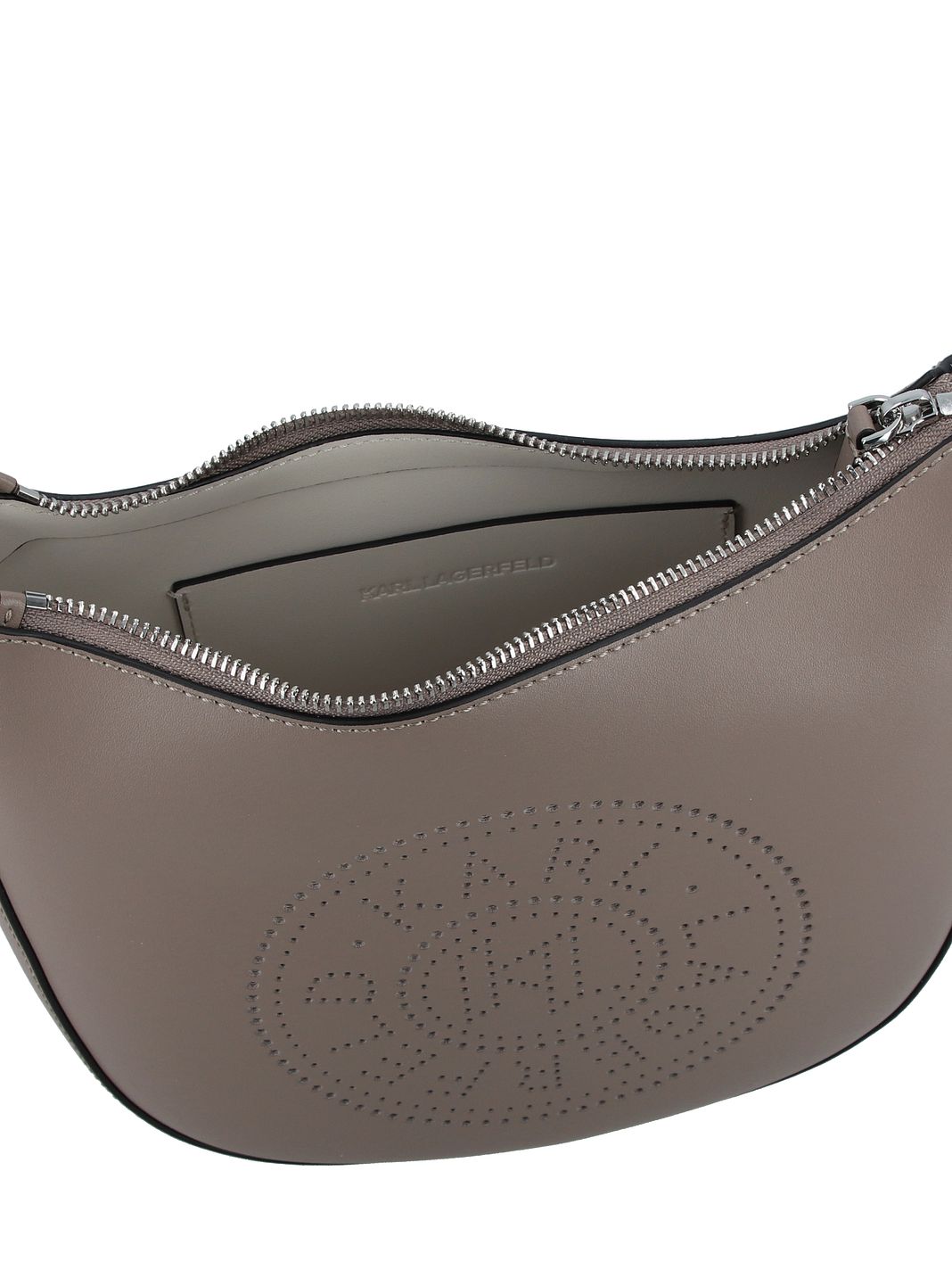 Karl Lagerfeld Circle Borsa a spalla Vera Pelle 24 cm