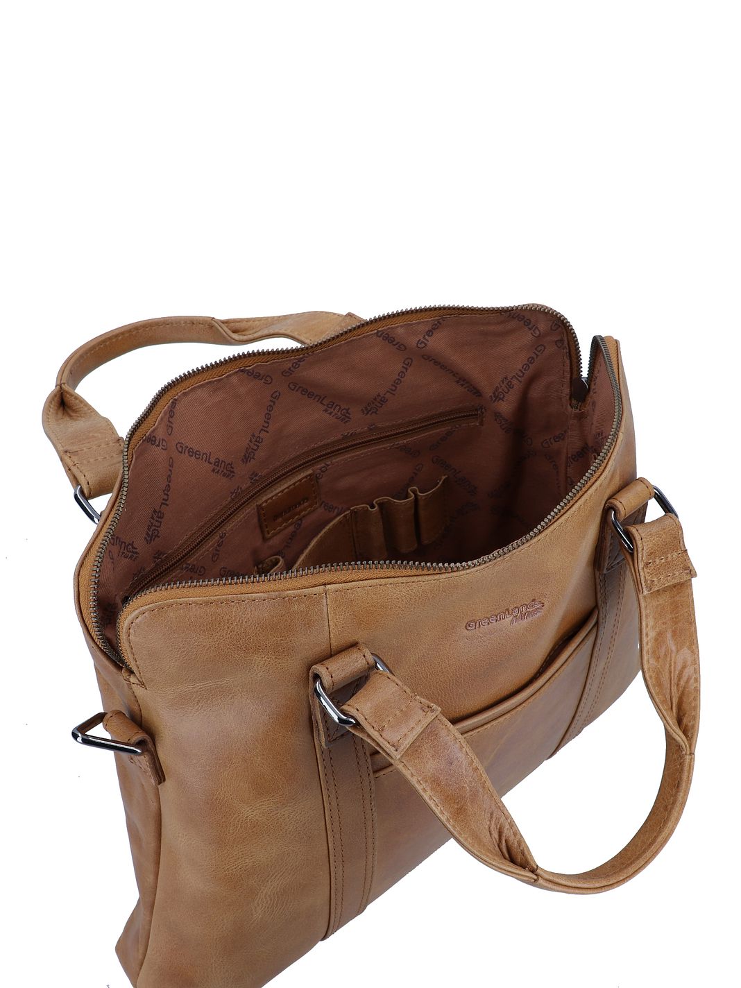 Greenland Nature Light Cartella Vera Pelle 38 cm Vano porta PC