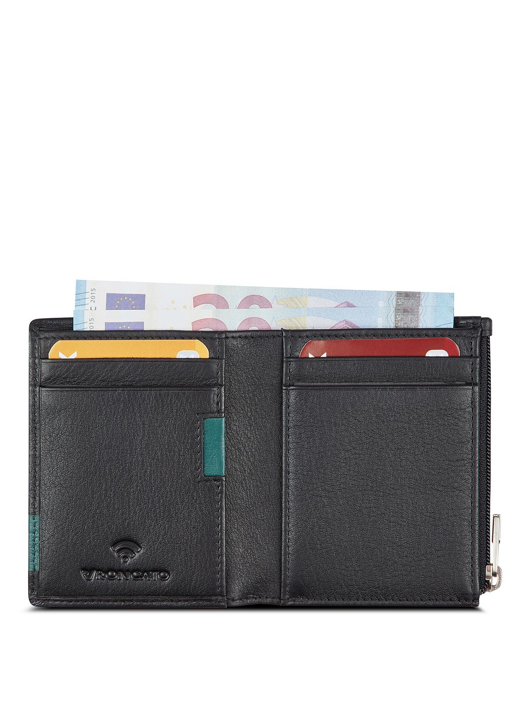 Roncato Monaco Portafoglio Protezione RFID Vera Pelle 8 cm Roncato Monaco Portafoglio Protezione RFID Vera Pelle 8 cm