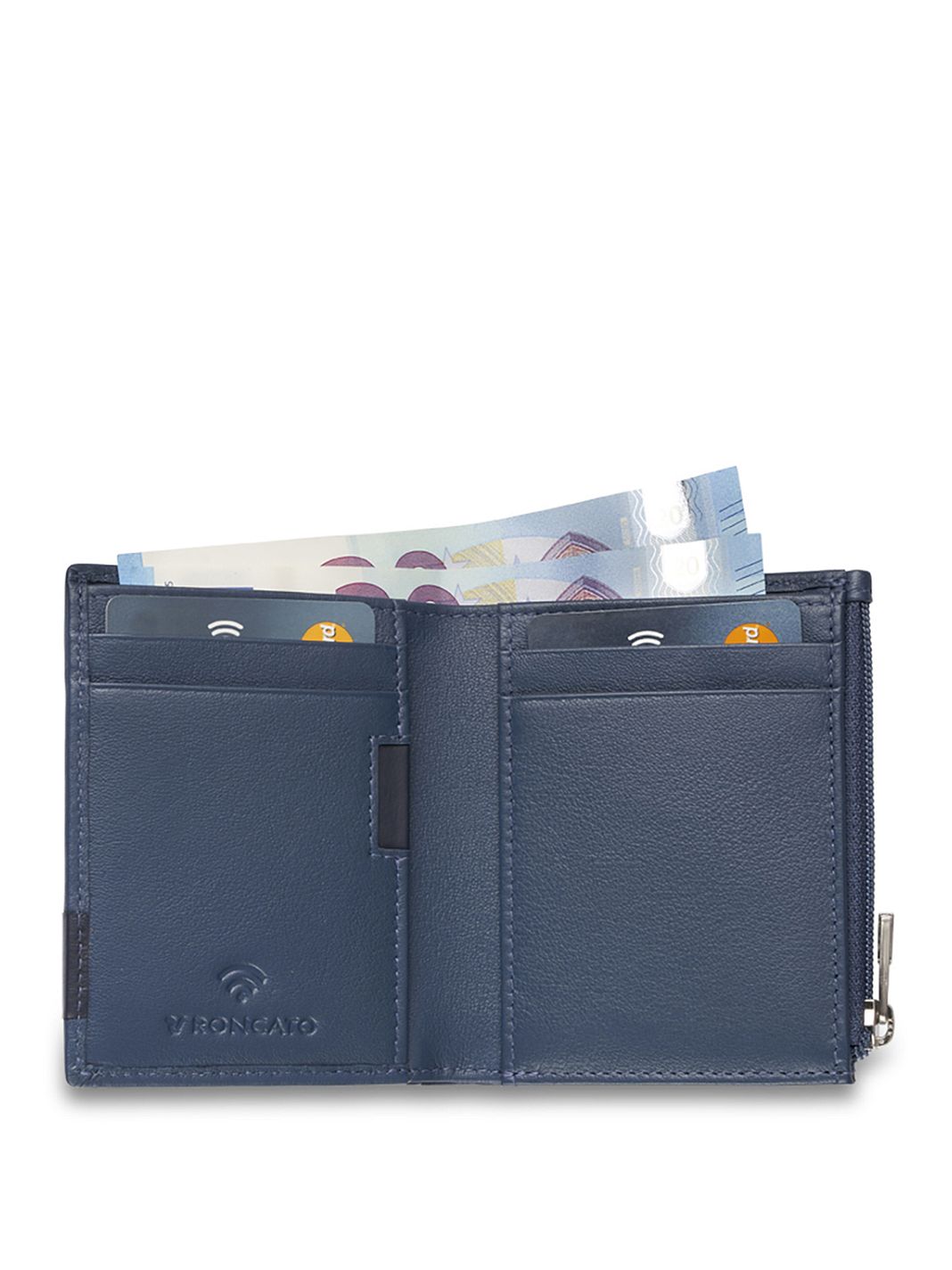 Roncato Monaco Portafoglio Protezione RFID Vera Pelle 8 cm Roncato Monaco Portafoglio Protezione RFID Vera Pelle 8 cm