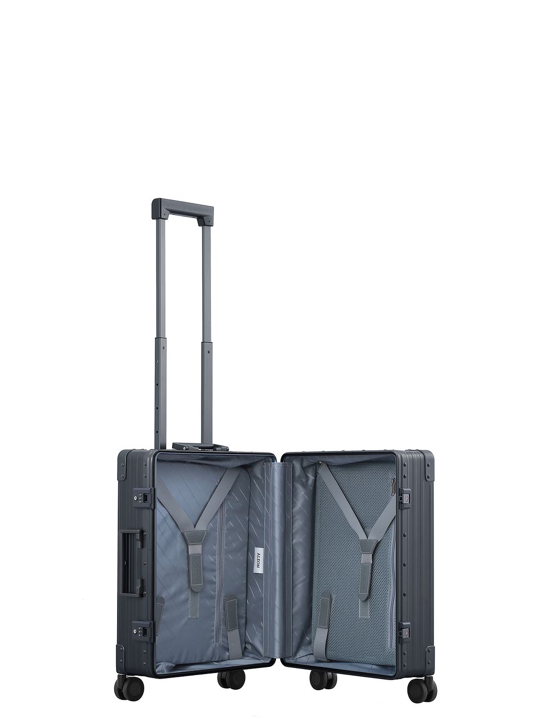 Aleon Trolley cabina Traveler Domestic a 4 ruote in Alluminio, 55 cm Aleon Trolley cabina Traveler Domestic a 4 ruote in Alluminio, 55 cm