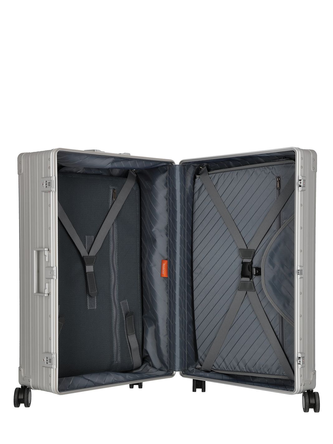 Aleon Carrello Traveler Macro a 4 ruote in alluminio da 77 cm con borsa per indumenti