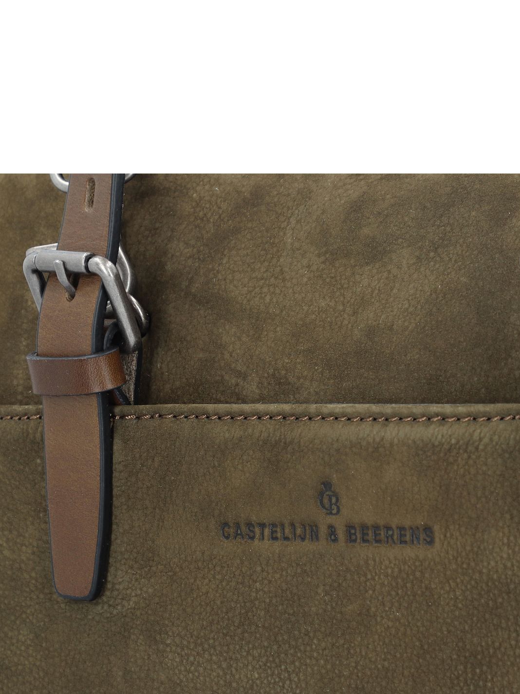 Castelijn & Beerens Nubuck Bolso de hombro Piel natural 40 cm Compartimento para el portátil