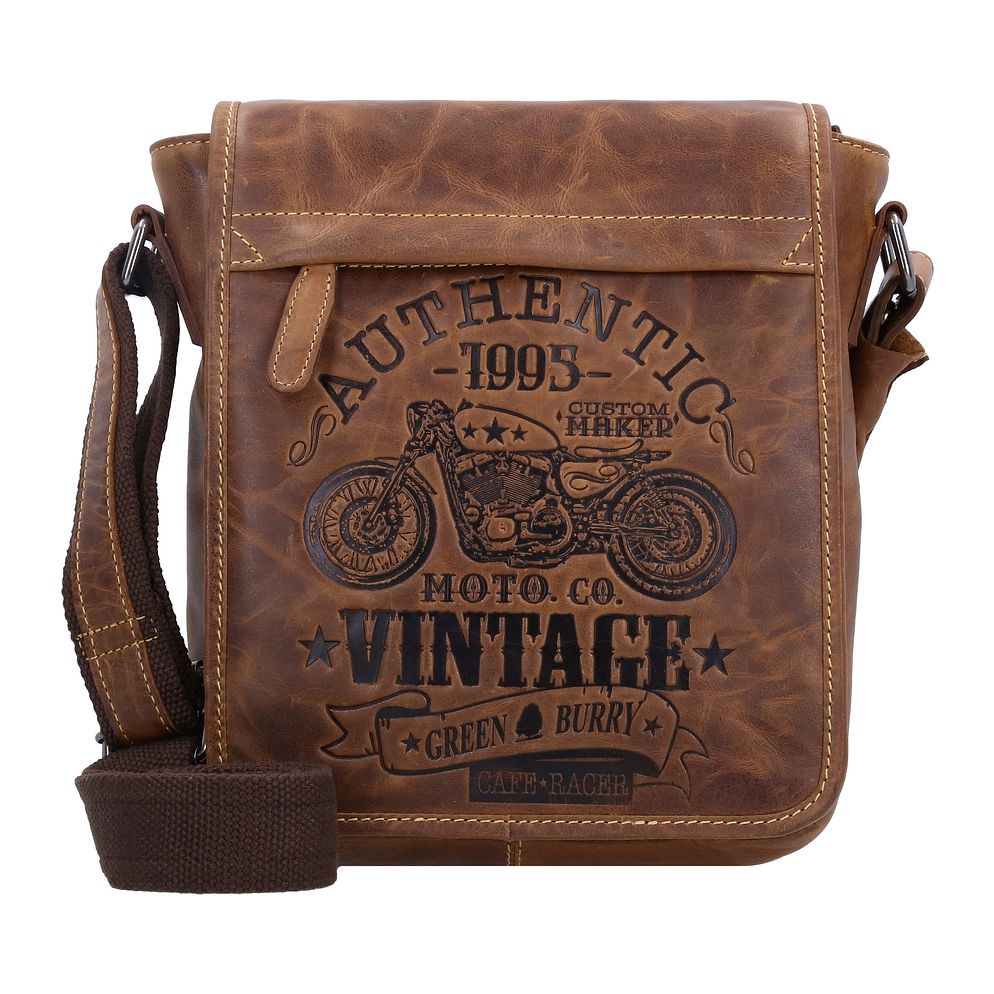 Greenburry Cafe-Racer Bolsa de hombro Piel natural 23 cm Greenburry Cafe-Racer Bolsa de hombro Piel natural 23 cm
