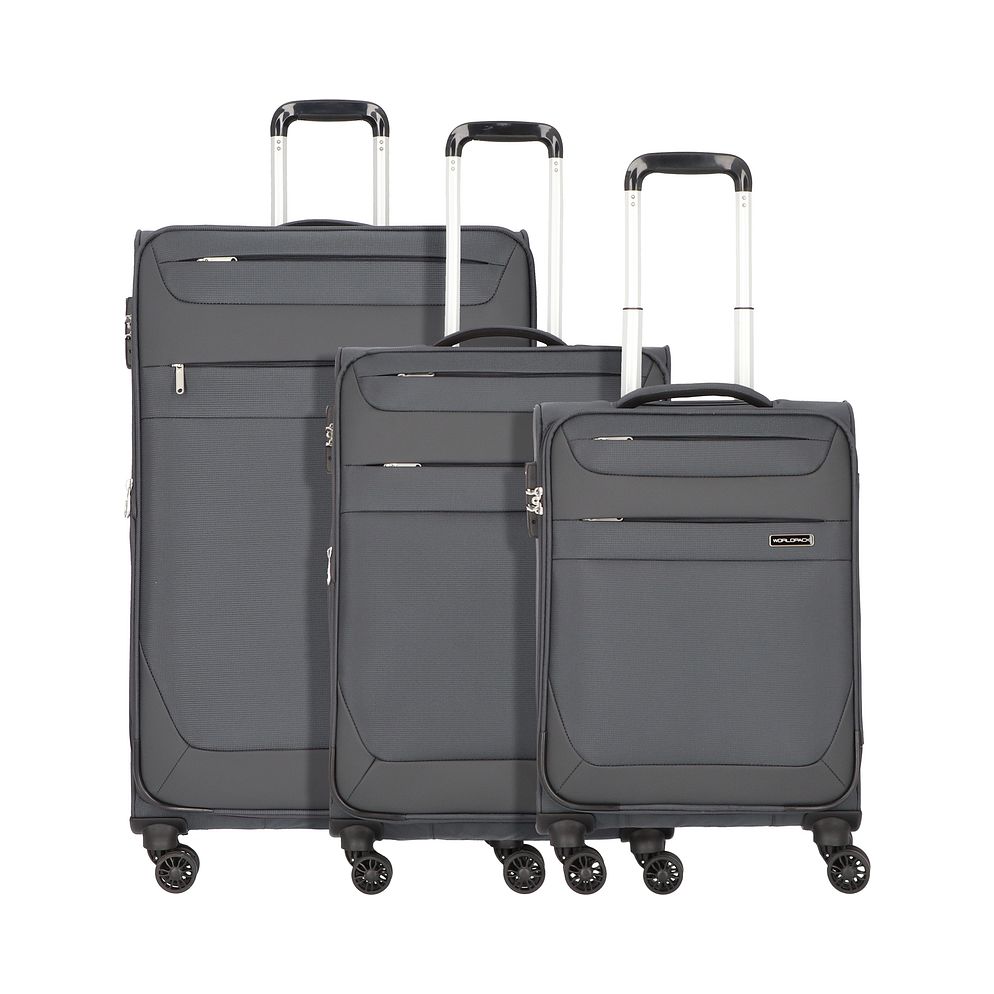 Worldpack Dublin 4 ruote Set di valigie 3 pezzi espandibile Worldpack Dublin 4 ruote Set di valigie 3 pezzi espandibile