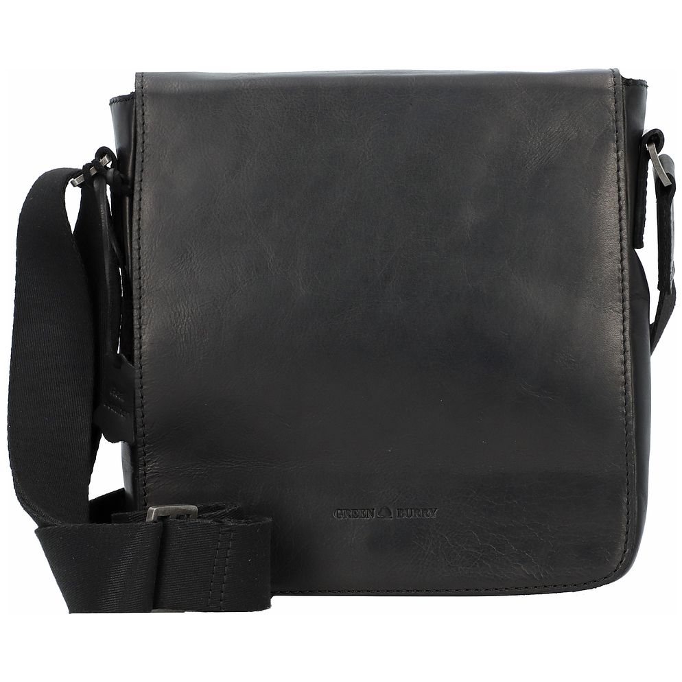 Greenburry Pure Black Crossbody taske Læder 22 cm