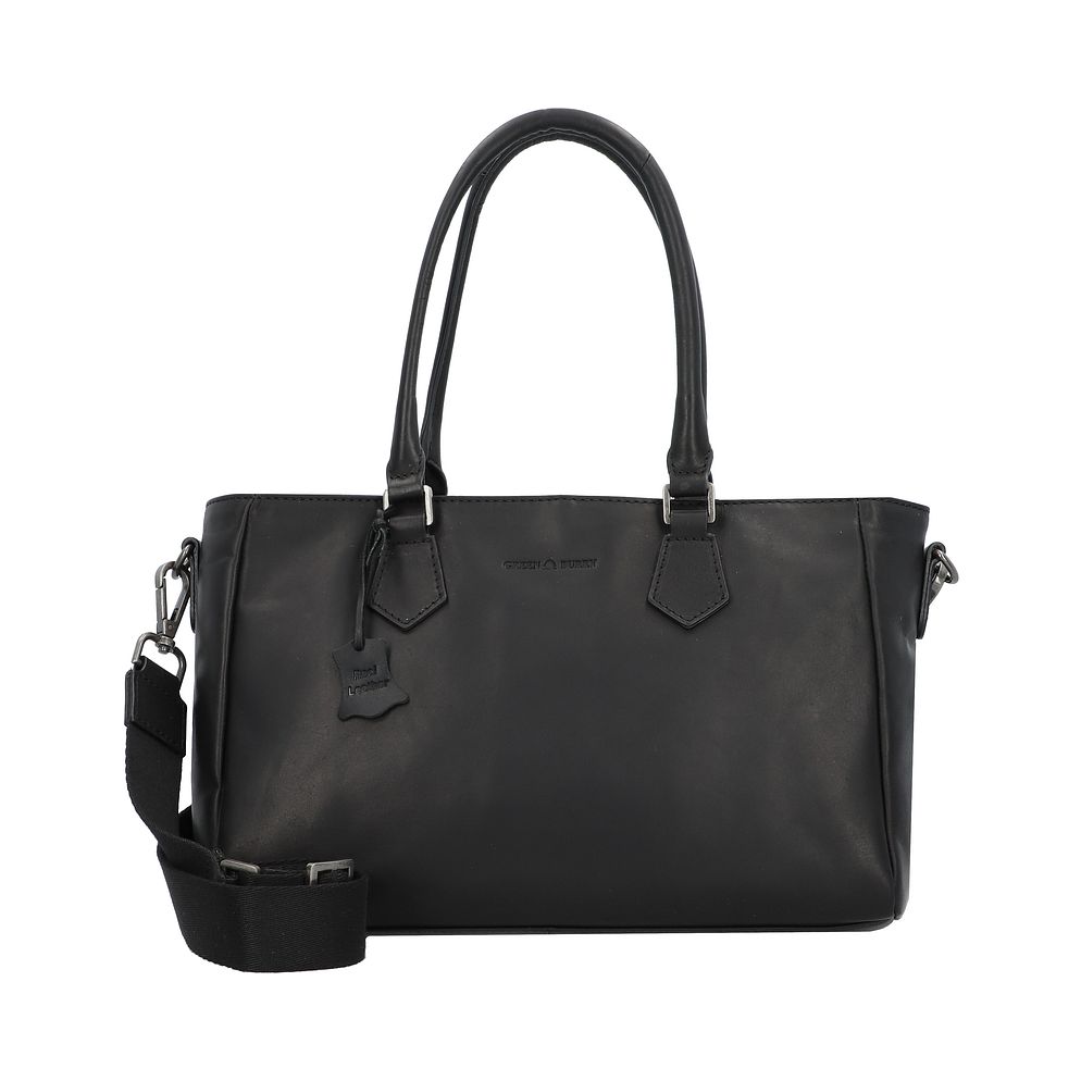 Greenburry Pure Black Håndtaske Læder 33 cm