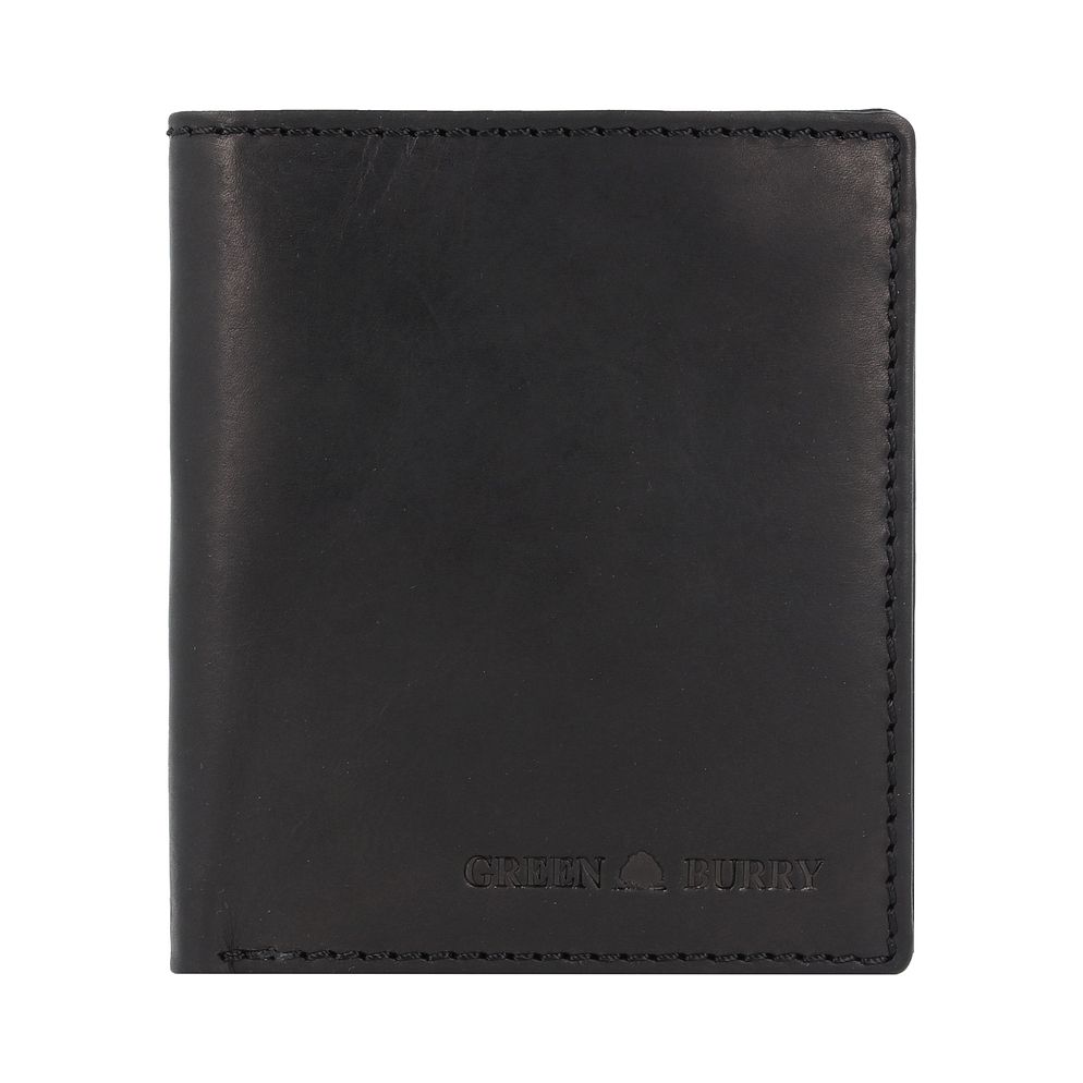 Greenburry Pure Black Plånbok RFID-skydd Läder 11 cm Greenburry Pure Black Plånbok RFID-skydd Läder 11 cm