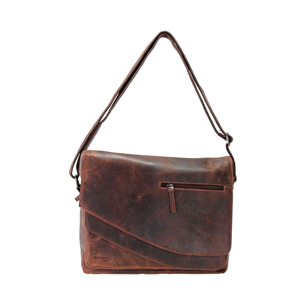 Greenland Nature Montana Crossbody taška Kůže 35 cm Greenland Nature Montana Crossbody taška Kůže 35 cm