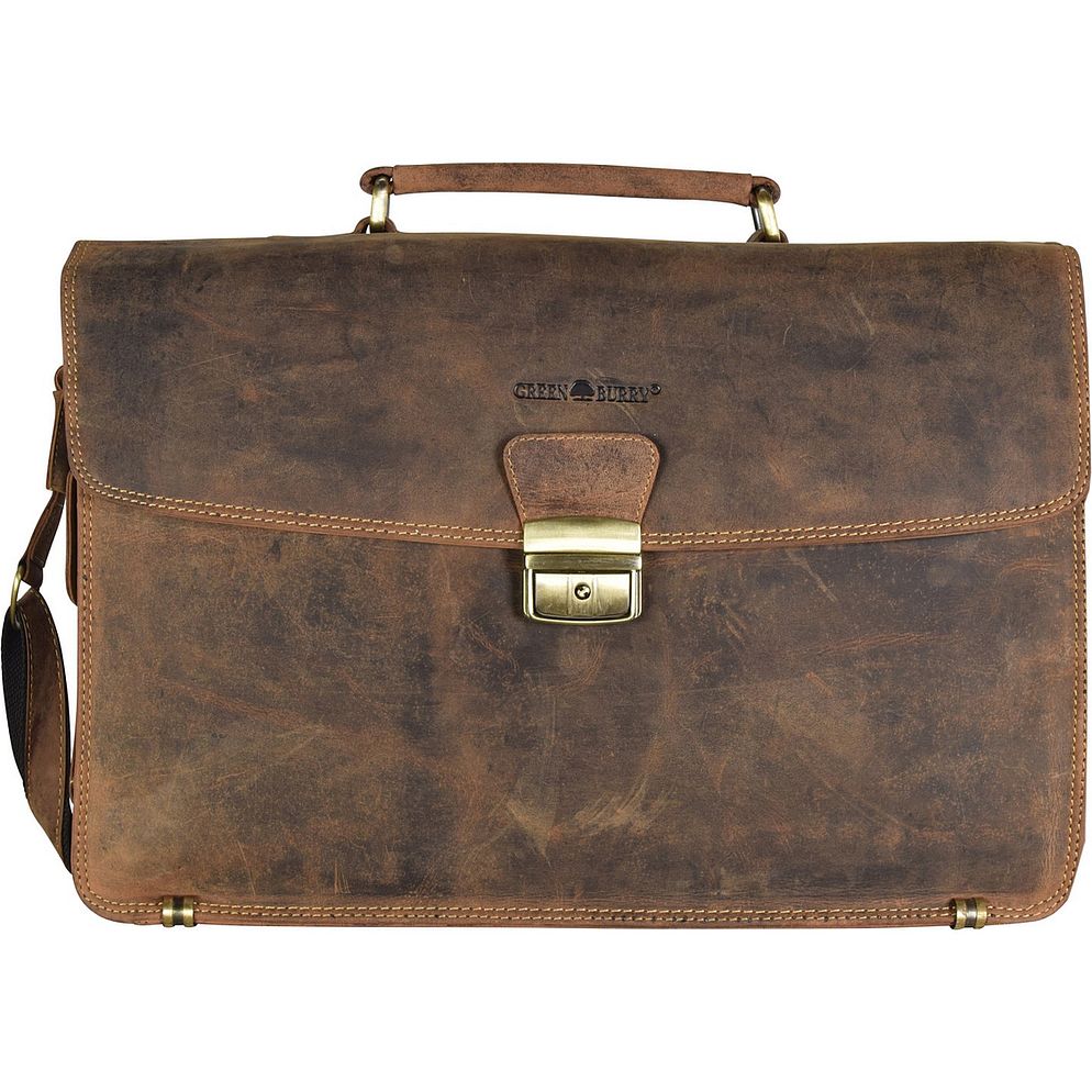 Greenburry Vintage Dokumenttaske Læder 40 cm Laptoprum