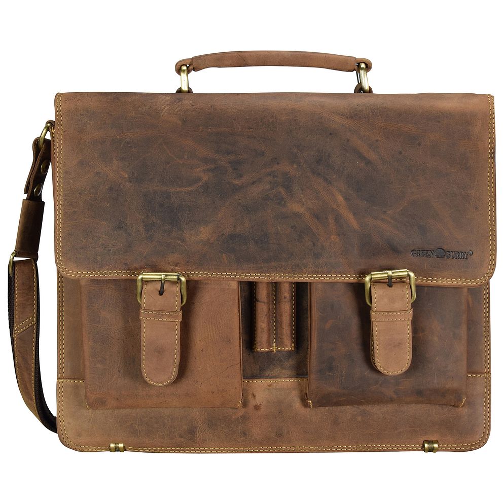 Greenburry Vintage Dokumenttaske Læder 40 cm Laptoprum