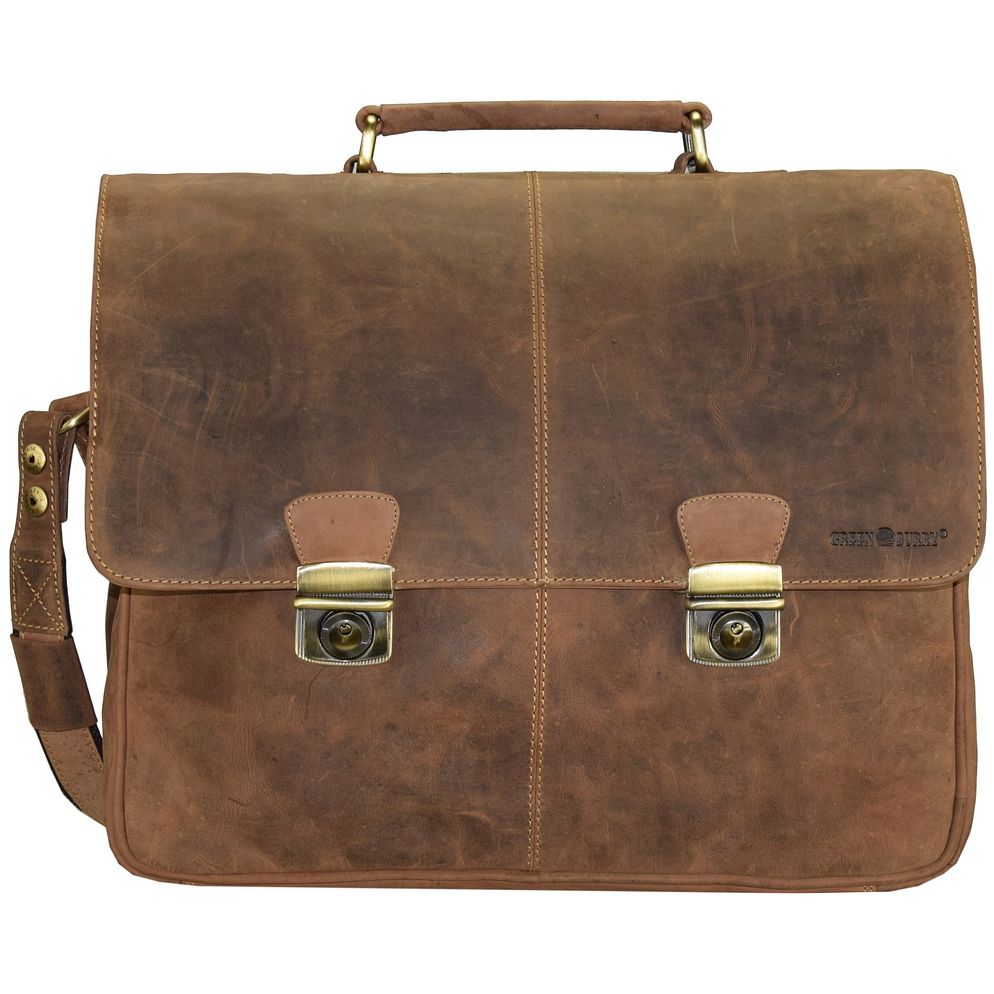 Greenburry Vintage Dokumenttaske Læder 42 cm Laptoprum