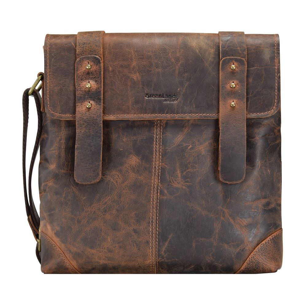 Greenland Nature Classic Borsa a tracolla Vera Pelle 31 cm