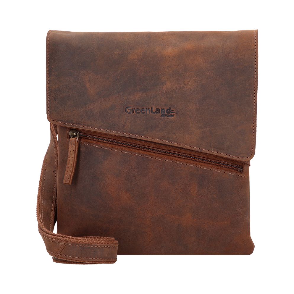Greenland Nature Montenegro Bolsa de hombro Piel natural 23 cm