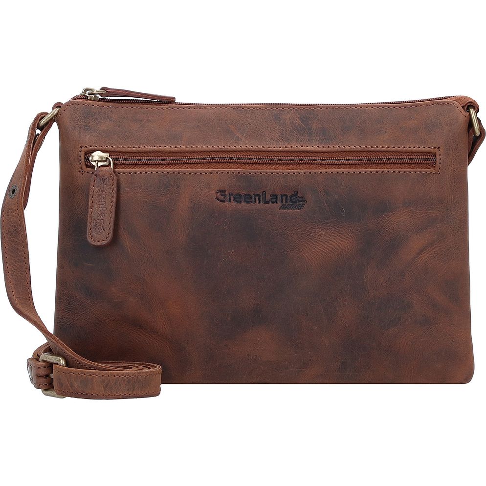 Greenland Nature Montenegro Borsa a tracolla Protezione RFID Vera Pelle 28 cm Greenland Nature Montenegro Borsa a tracolla Protezione RFID Vera Pelle 28 cm