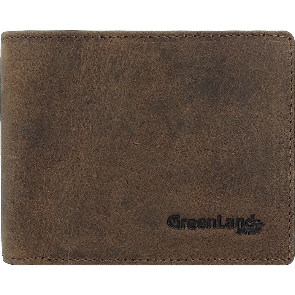 Greenland Nature Portafoglio Protezione RFID Vera Pelle 2.5 cm