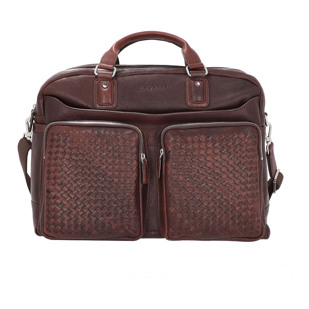 bugatti Woven Valigetta Vera Pelle 48 cm bugatti Woven Valigetta Vera Pelle 48 cm