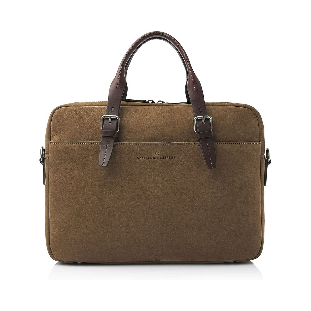 Castelijn & Beerens Nubuck Valigetta Vera Pelle 41 cm Vano porta PC Castelijn & Beerens Nubuck Valigetta Vera Pelle 41 cm Vano porta PC