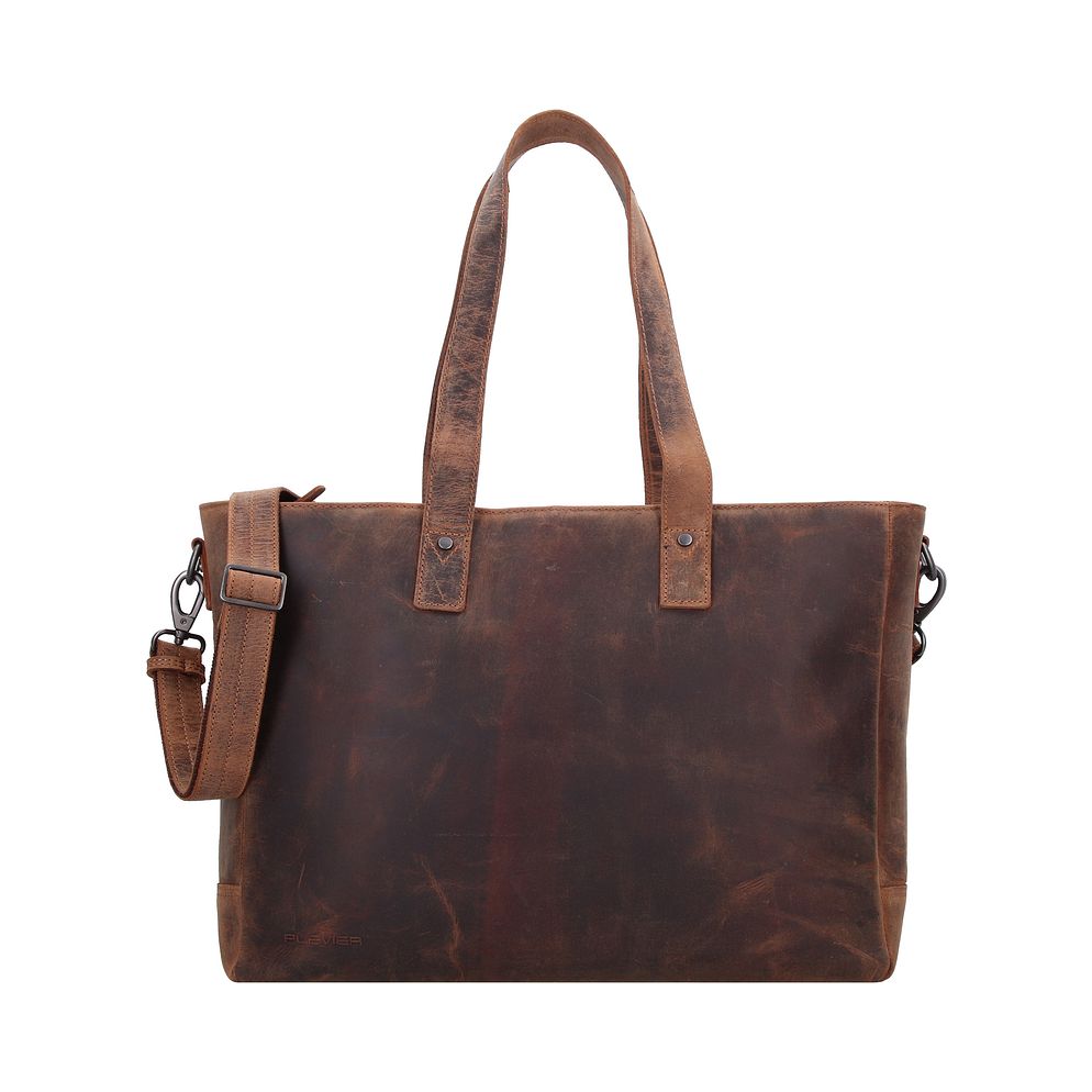 Plevier Retro Hopper Borsa shopper Vera Pelle 41 cm Vano porta PC Plevier Retro Hopper Borsa shopper Vera Pelle 41 cm Vano porta PC