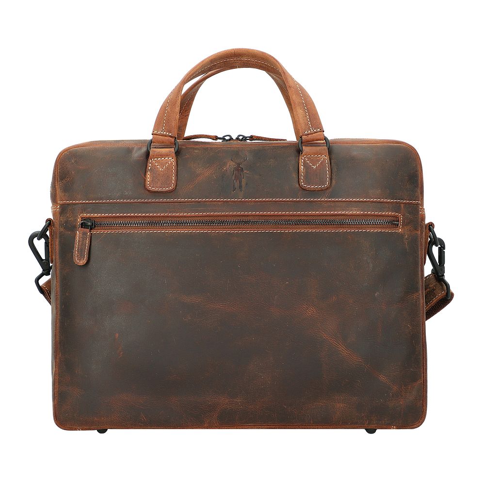 Jack Kinsky Baltimore Valigetta Vera Pelle 38 cm Vano porta PC