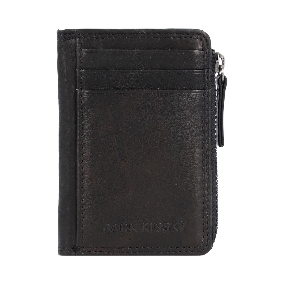 Jack Kinsky Brisbane Custodia per carta di credito Protezione RFID Vera Pelle 11 cm