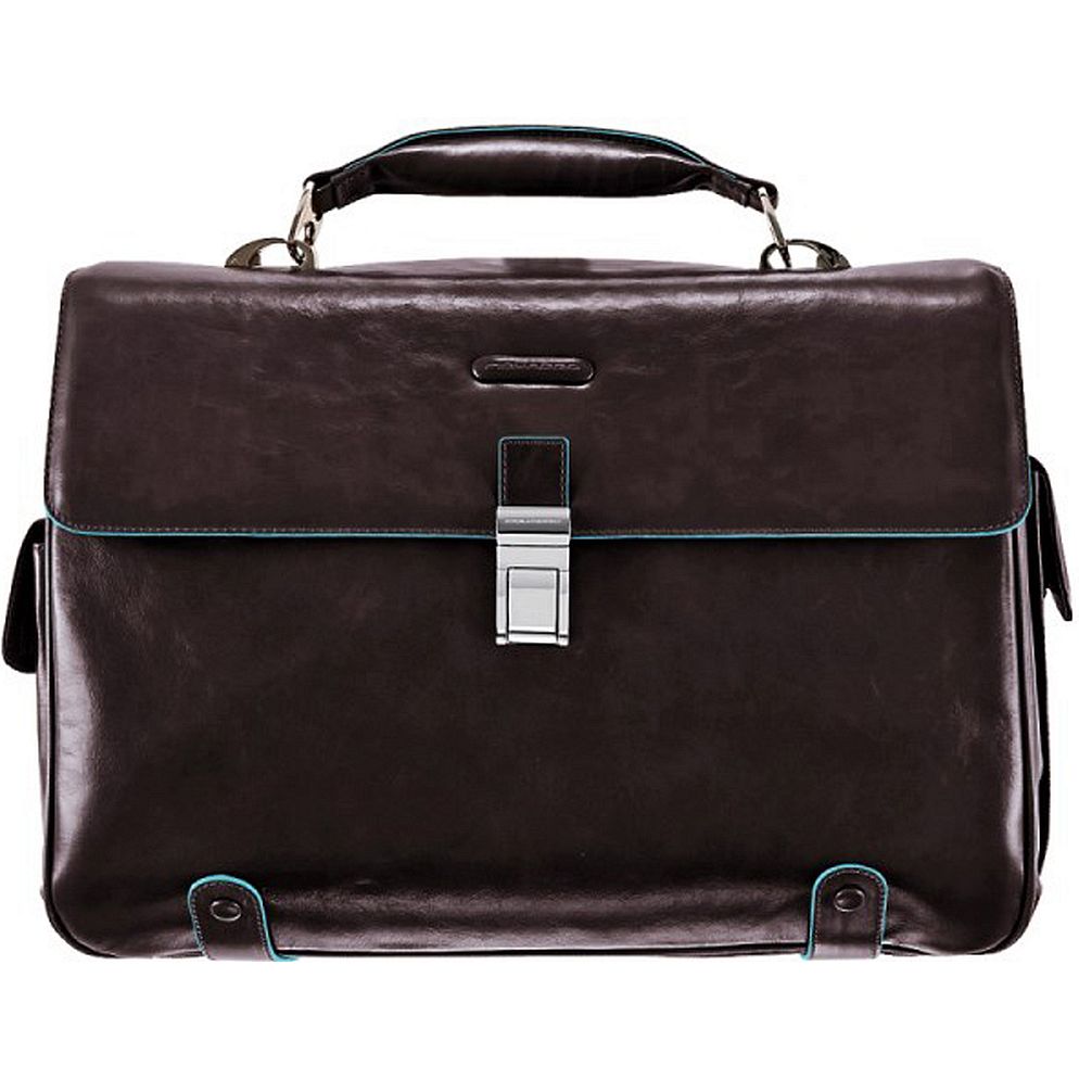 Piquadro Blue Square Valigetta Vera Pelle 44 cm Vano porta PC
