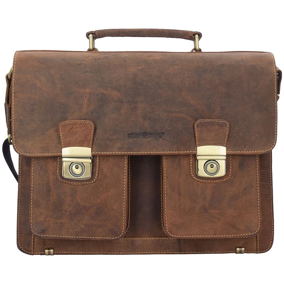 Greenburry Vintage Dokumenttaske Læder 40 cm