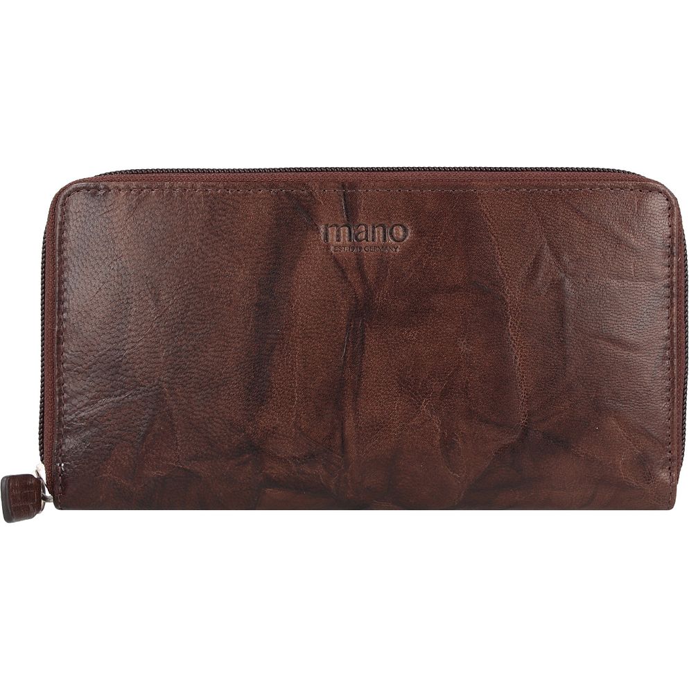 mano Donna Aurona RFID Portafoglio Vera Pelle 19 cm