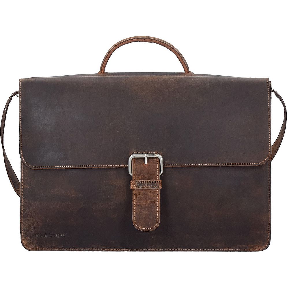 Plevier Retro Zeppelin Valigetta Vera Pelle 43.5 cm Vano porta PC