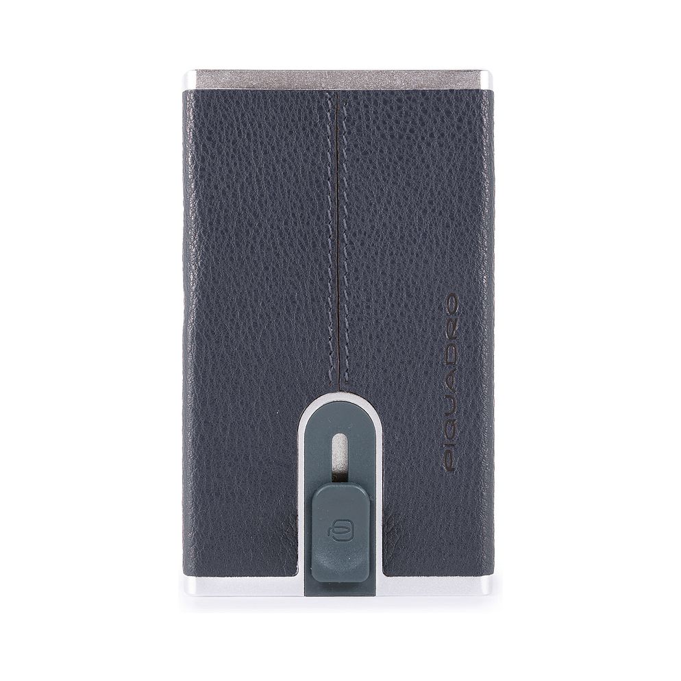 Piquadro Black Square Custodia per carta di credito Protezione RFID Vera Pelle 6 cm Piquadro Black Square Custodia per carta di credito Protezione RFID Vera Pelle 6 cm
