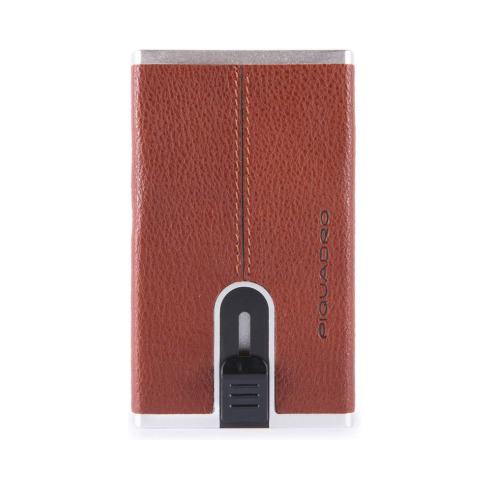 Piquadro Black Square Custodia per carta di credito Protezione RFID Vera Pelle 6 cm Piquadro Black Square Custodia per carta di credito Protezione RFID Vera Pelle 6 cm