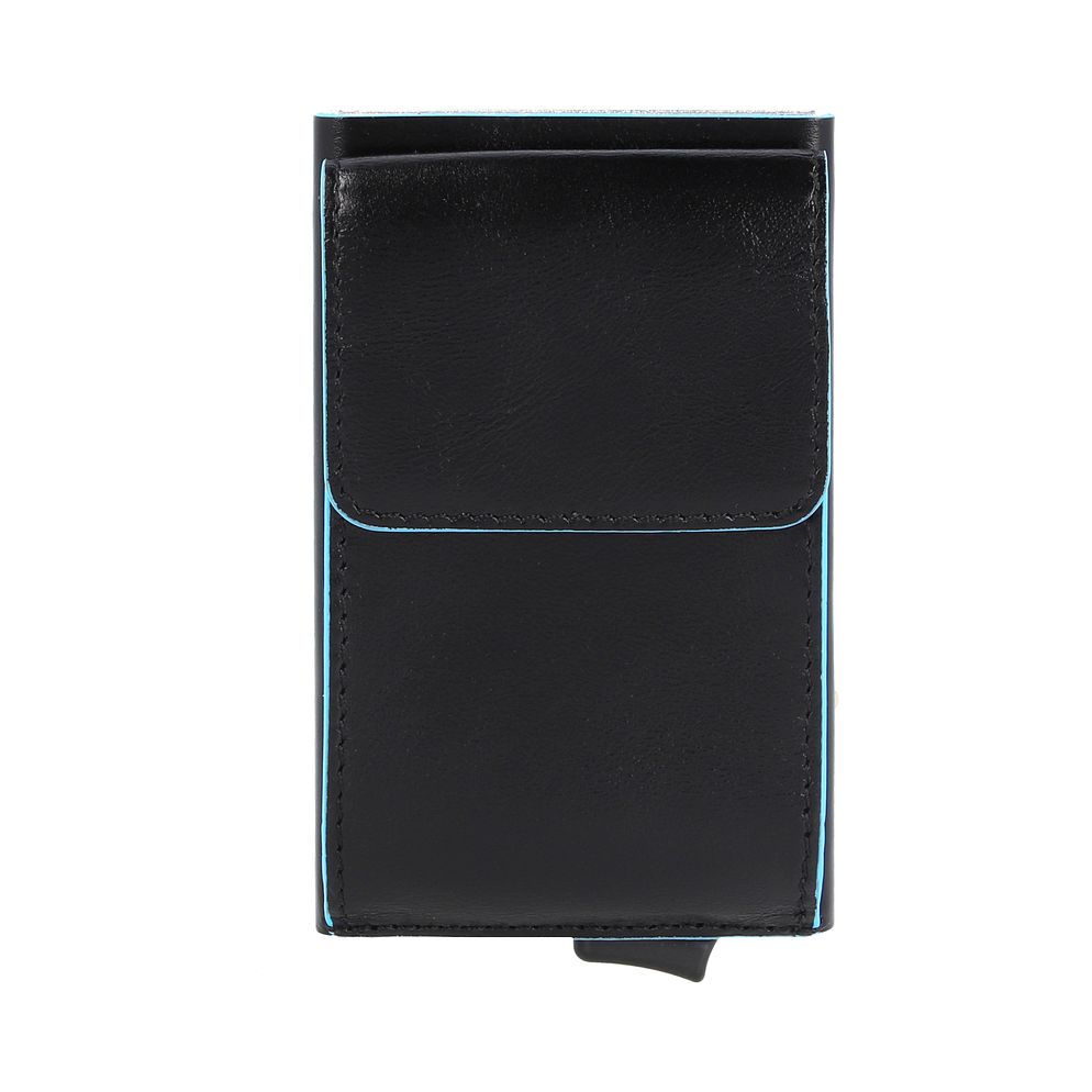 Piquadro Blue Square Custodia per carta di credito Vera Pelle 6 cm Piquadro Blue Square Custodia per carta di credito Vera Pelle 6 cm