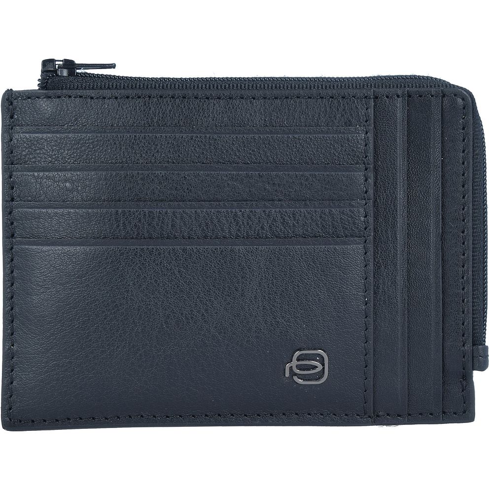 Piquadro Black Square Custodia per carta di credito Protezione RFID Vera Pelle 12.5 cm Piquadro Black Square Custodia per carta di credito Protezione RFID Vera Pelle 12.5 cm
