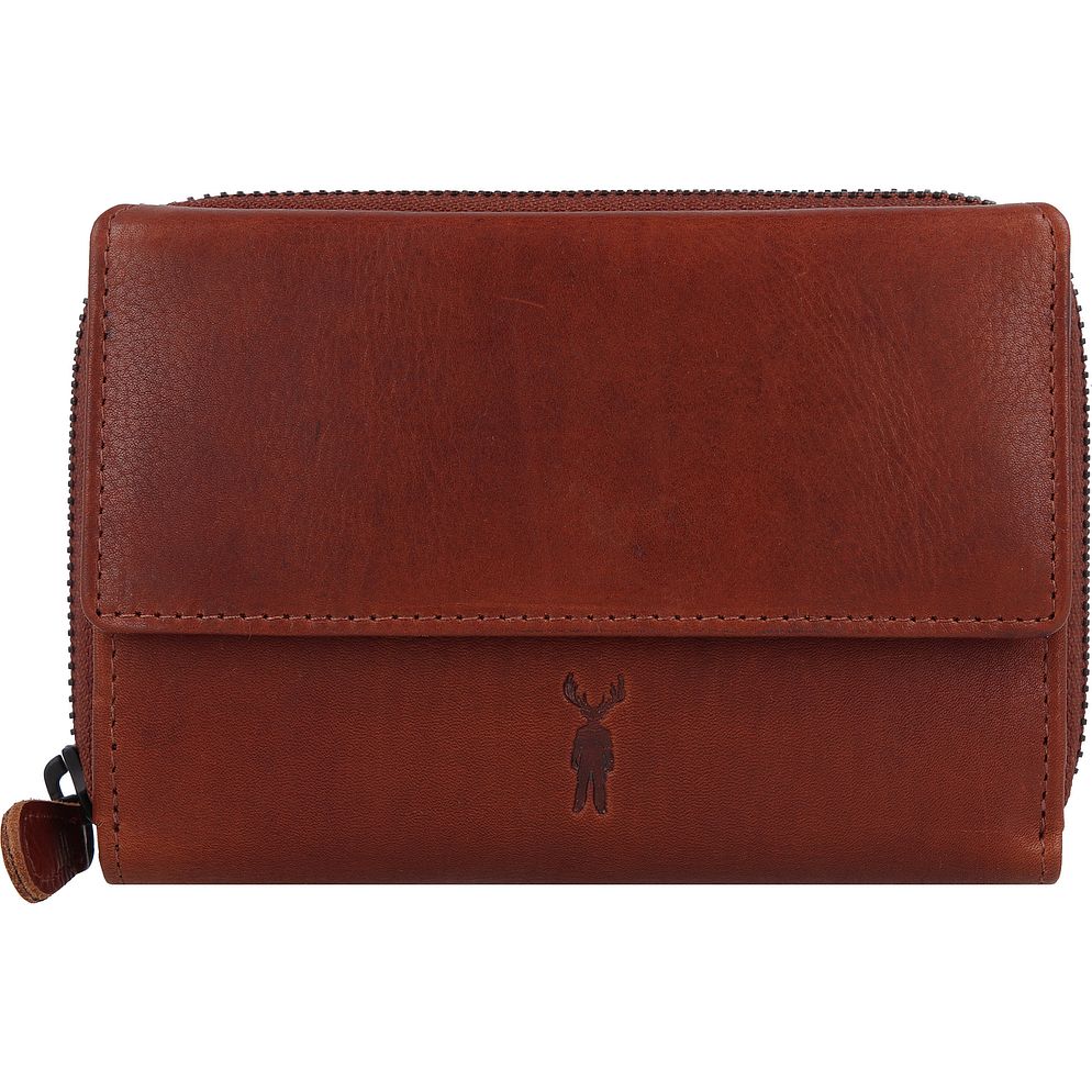 Jack Kinsky Risör Portafoglio Protezione RFID Vera Pelle 14 cm