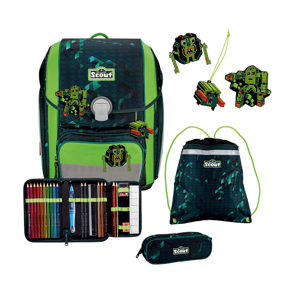 Scout Genius Set di borse per la scuola 4 pezzi Scout Genius Set di borse per la scuola 4 pezzi