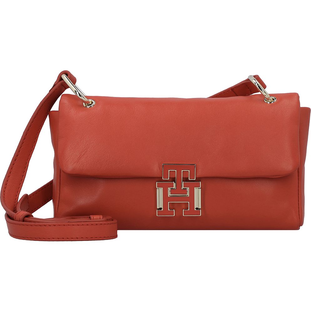 Tommy Hilfiger Pushlock Borsa a tracolla Vera Pelle 22 cm Tommy Hilfiger Pushlock Borsa a tracolla Vera Pelle 22 cm