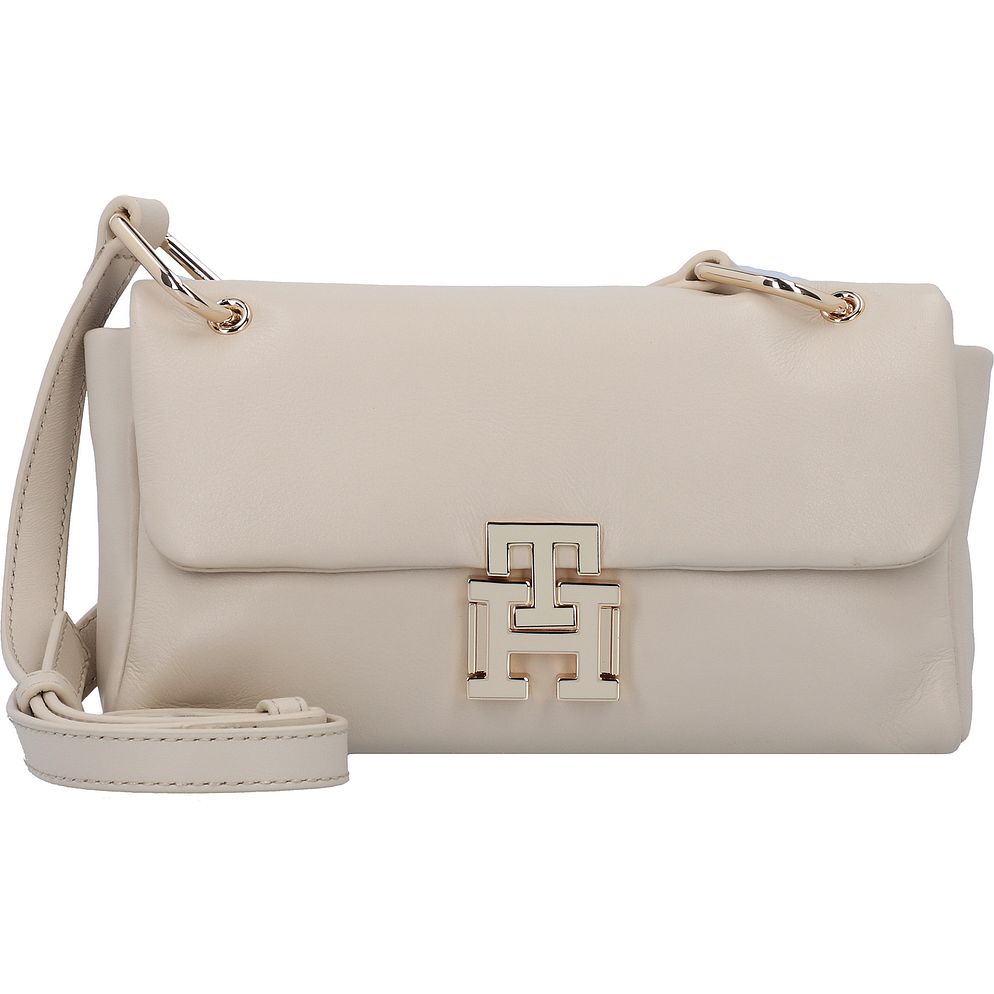 Tommy Hilfiger Pushlock Borsa a tracolla Vera Pelle 22 cm